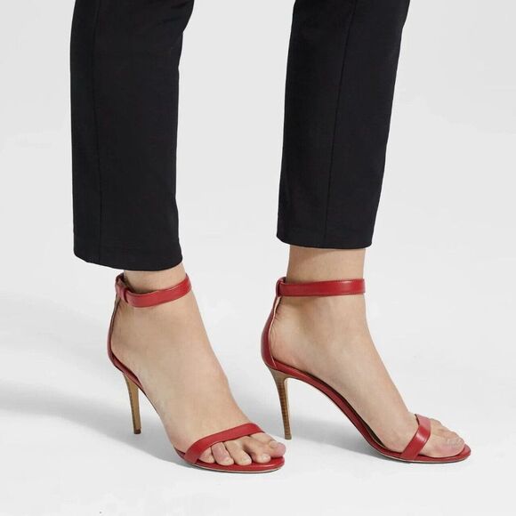 Theory Nappa High Heel Sandal Open Toe Ankle Strap Pumps 39 NIB 355 - Picture 2 of 7